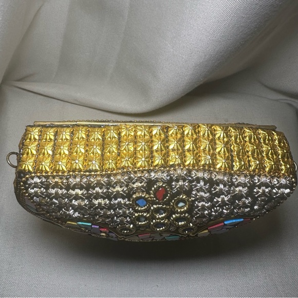 Ramla Rio Moroccan Mosaic Crossbody Clutch Bag Gold Chain NWOT - Picture 5 of 10